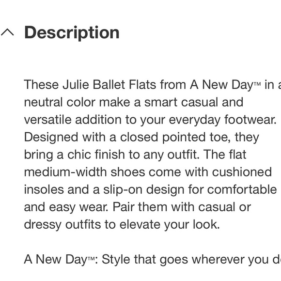 JULIE BALLET FLATS size 8 - Picture 10 of 11